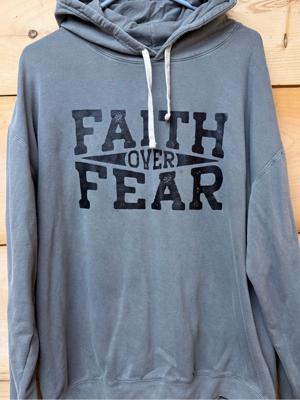 Comfort Colors Gray "Faith Over Fear" Crewneck Sweatshirt